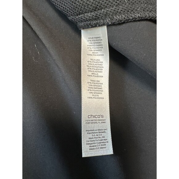 Zenergy By Chicos Womens Black & Zebra Print Full Zip Jacket Size 2 US L - Picture 7 of 9